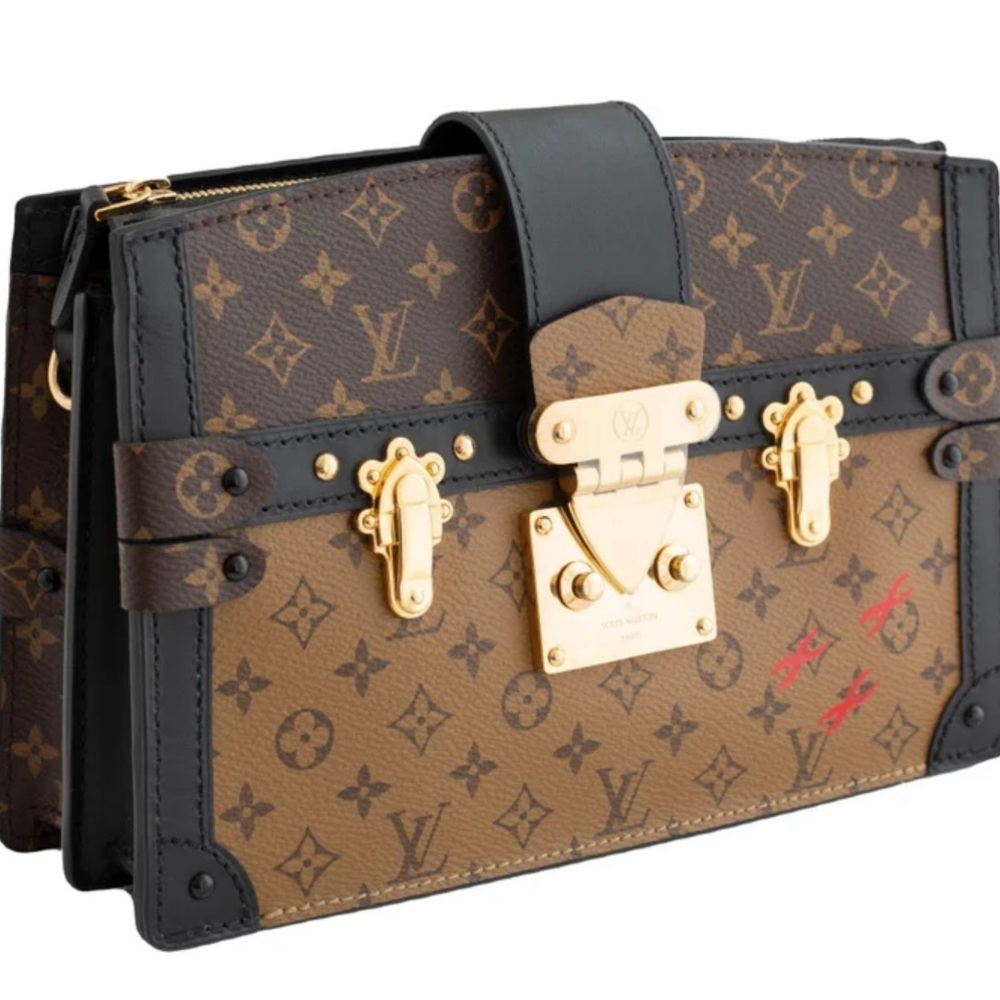 Louis Vuitton Brown and Black Reversed Monogram Canvas Trunk
